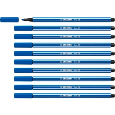 Abbildung von Premium Filzstift STABILO Pen 68 10er Pack dunkelblau