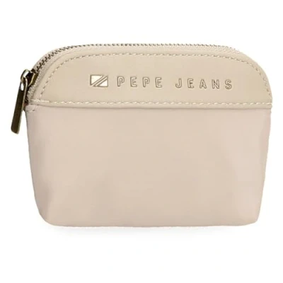 Abbildung von Pepe Jeans Joumma Bags Morgan Casual Tagesrucksack, Reisetaschen, beige und schwarz, Kunstleder für Damen, beige, Talla única, Runde Geldbörse