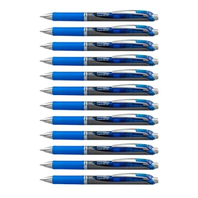 Abbildung von Pentel Liquidgeltintenroller 0,5mm blau Metallspitze, nachfüllbar, 12er Pack