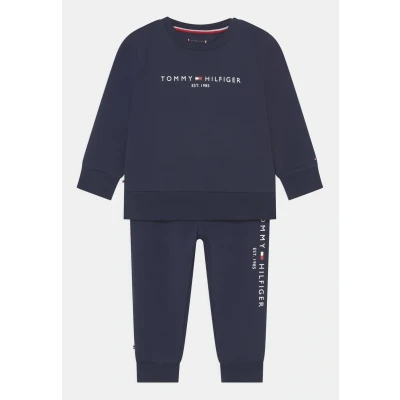 Abbildung von Tommy Hilfiger BABY Essential Crewsuit SET Unisex Trainingsanzug für Kinder, Größe: 56, Twilight navy