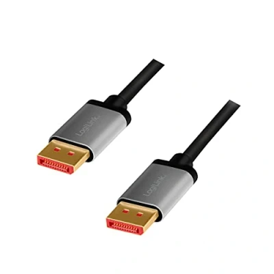 Abbildung von LogiLink CDA0106 DisplayPort Anschlusskabel 8K/60 Hz, Alu, schwarz/grau, 3 m