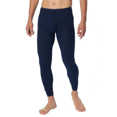 Abbildung von Schiesser Herren Lange Unterhose Mit Eingriff Original Feinripp Unterwäsche, Navy_005135, XL EU