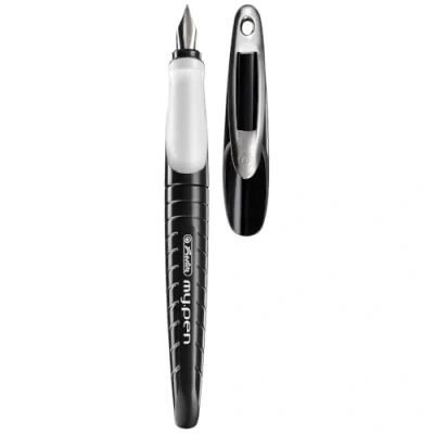 Abbildung von herlitz Füllhalter &quot;my.pen&quot; für Linkshänder, Federbreite: M, schwarz/weiss