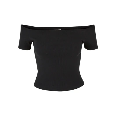 Abbildung von Urban Classics OFF Shoulder Tshirt basic, Damen, Größe: 3XL, Black