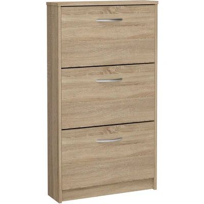 Abbildung von FMD Schuhschrank &quot;Step 3&quot;, Breite 58,5 cm, Tief 17 mit 3 Klappen, Schuhkipper