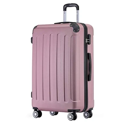 Abbildung von BEIBYE Hartschalen Koffer Trolley Rollkoffer Reisekoffer Handgepäck 4 Rollen (M L XL Set) (Rosa, XL)