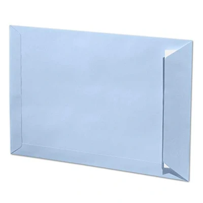 Abbildung von ARTOZ 25x DIN C4 Umschläge mit Haftklebung ungefüttert 324 x 229 mm Pastellblau (Blau) Briefumschläge ohne Fenster Serie 1001