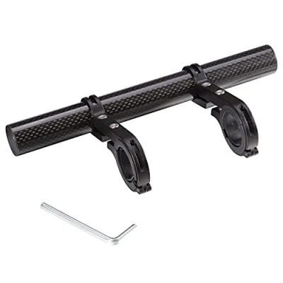 Abbildung von Yizhet 20cm Fahrrad Lenker Extender Halterung Doppel Mountain Erweiterung Geeignet für Taschenlampe Smartphones GPS Geräte