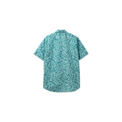 Abbildung von United Colors of Benetton Short Sleeve Patterned Hemd, Herren, Größe: Small, Green