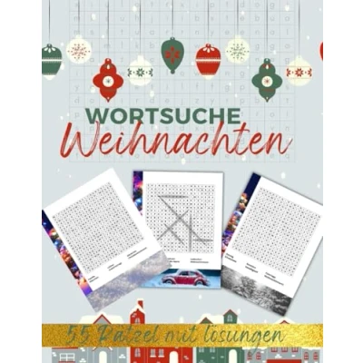 Abbildung von Wortsuche Weihnachten: Wortsuchrätsel nur mit weihnachtlichen Wörtern, mehr als 300 Wörter, für Kinder, Erwachsene und Senioren