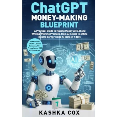 Abbildung von ChatGPT Money Making Blueprint: A Practical Guide to with AI and Writing Winning Prompts; from novice online income earner using tools in 7 days