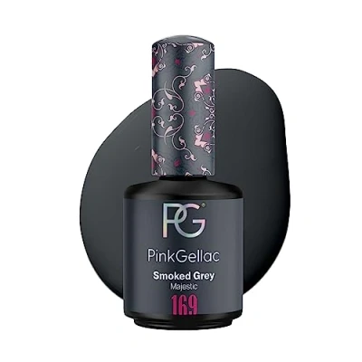 Abbildung von Pink Gellac UV Gel Nagellack 169 Smoked Grey 15 ml Grau Lang Anhaltend Polish Nägel in Salonqualität Nails Lampe Made Holland