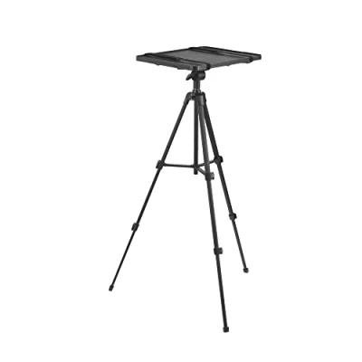 Abbildung von PureMounts® Projektor Standfuß, leichtes und faltbares Beamer Stativ, belastbar bis 6kg, mobiler Ständer, schwarz