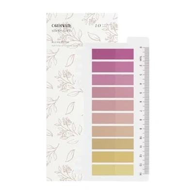 Abbildung von Ordinate 200 Stück Sticky Notes, Transparent Haftnotizen zum Markieren, Haftstreifen, Seitenmarkieren, Ästhetischer Haftnotizzettel, Full Color of Gradient (J Blush Petal)