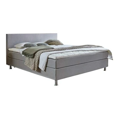 Abbildung von Atlantic Home Collection EDISON Boxbett, Liegefläche 180 x 200 cm, Härtegrad H2, inklusive Topper, grau