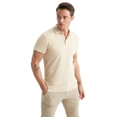 Abbildung von DeFacto Herren M6609AZ Polo Shirt, STONE, M