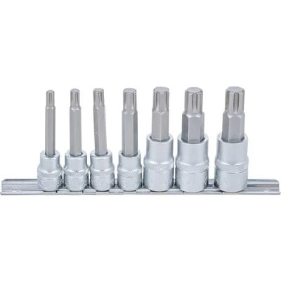 Abbildung von BGS 5185 Bit Einsatz Satz 10 mm (3/8&quot;) / 12,5 (1/2&quot;) Keil Profil (für RIBE) M6 M14 7 tlg.