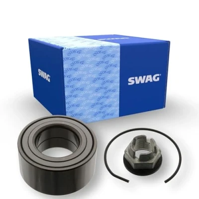 Abbildung von SWAG 60 90 5526 Radlagersatz Vorderachse links, rechts mit Sicherungsring, Kronenmutter 65 Schrägkugellager RENAULT: CLIO 1, TWINGO 1