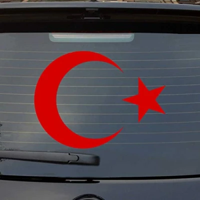 Abbildung von Hellweg Druckerei Türkei Turkey türkiye Erdogan Auto Aufkleber Sticker Heckscheibenaufkleber