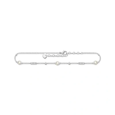 Abbildung von THOMAS SABO Fußkette mit Perlen und weiße Steine, AK0034 167 14 L27V