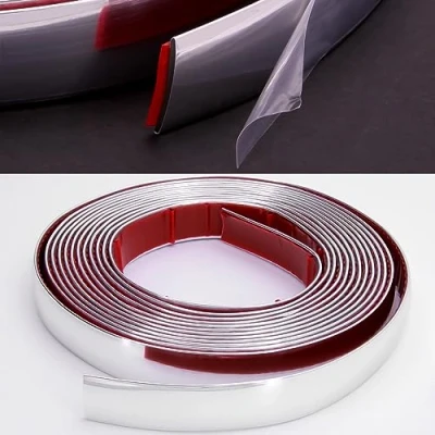 Abbildung von RECAMBO Zierleiste Chrom Vielseitig, Flexibel &amp; Selbstklebend 20mm x 5m