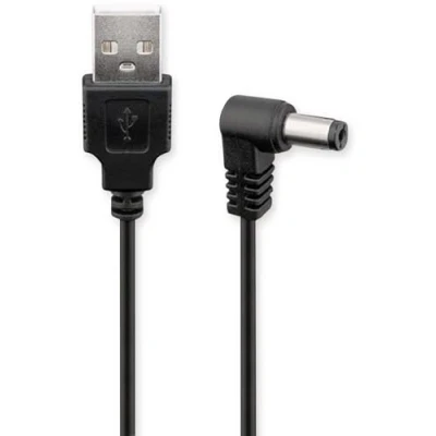 Abbildung von Goobay USB Strom Adapterkabel, A Stecker  Hohlstecker 5,5 x 2,1mm gewinkelt, Netzkabel, (50 cm)