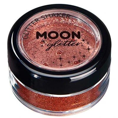 Abbildung von Fein Glitterstreuer von Moon Glitter 100% kosmetische Glitzer für Gesicht, Körper, Nägel, Haare und Lippen 5g Kupfer Bronze