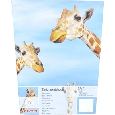 Abbildung von 10 x Herlitz Zeichenblock A4 100g/qm 20 Blatt Motive sortiert