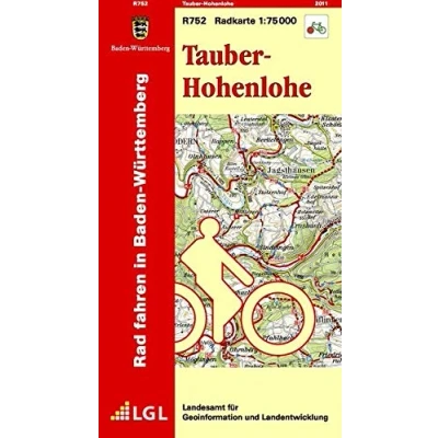 Abbildung von R752 Tauber Hohenlohe: Radkarte 1:75 000: Rad fahren in Baden Württemberg