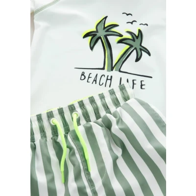 Abbildung von Next Badeanzug Rash Set mit Trägertop und Shorts (2 St)