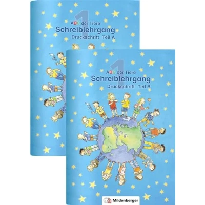 Abbildung von ABC der Tiere 1 Schreiblehrgang · Erstausgabe: Teil A und B, Druckschrift: 1. Schuljahr Schreiblehrgang. B