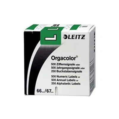 Abbildung von Leitz 66211000 Orgacolor Buchstabensignal L, 250 Stück, dunkelgrün