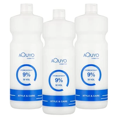 Abbildung von Creme Oxydant Entwickler 9% 1000ml (30 Volumen) für Haarfärbung, Haartönung oder Blondierung (3er Pack) Oxidationscreme mit Wasserstoffperoxid H2O2 Oxidant ist frei von Duftstoffen