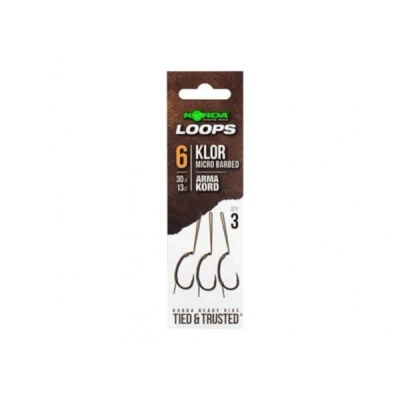 Abbildung von Korda Loop Rigs Klor Größe 6 13kg/30lb Vorfach