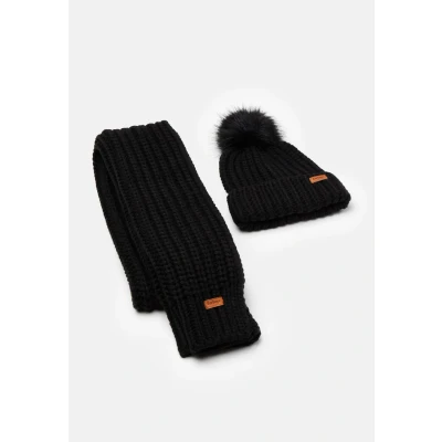 Abbildung von Barbour Saltburn Beanie Scarf SET Schal, Damen, Größe: One Size, Black