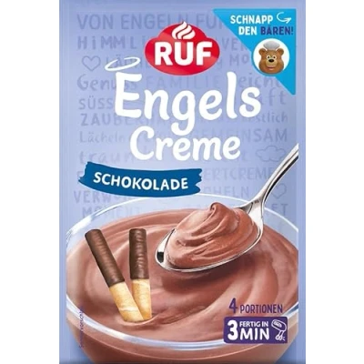 Abbildung von RUF Engels Creme Schokolade, Dessertpulver für eine Dessertcreme mit vollmundigem Schoko Geschmack, 4 Portionen