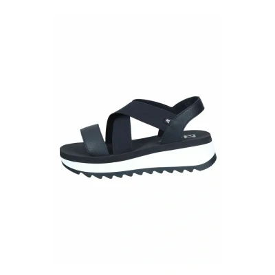 Abbildung von Rieker Damen W3053 Keilsandaletten, Schwarz, 41 EU