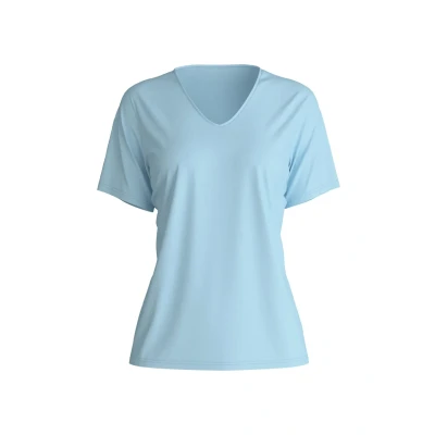 Abbildung von Calida Favourites Nachtwäsche Shirt, Damen, Größe: 44/46, Cascade blue