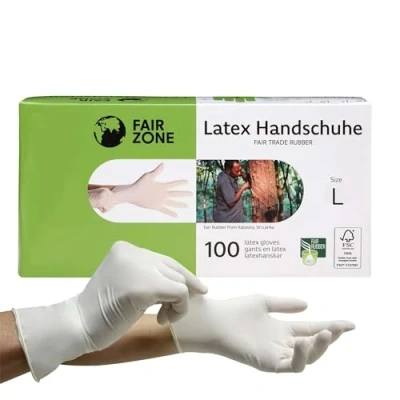 Abbildung von FAIR ZONE Einweg Latex Handschuhe 100 St