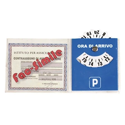 Abbildung von LAMPA 65344 Steuerplakettenhalter Versicherung mit Parkscheibe