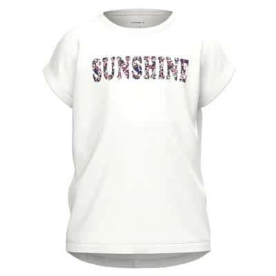 Abbildung von Name it Tshirt print Bright white für Kinder, Größe: 116,