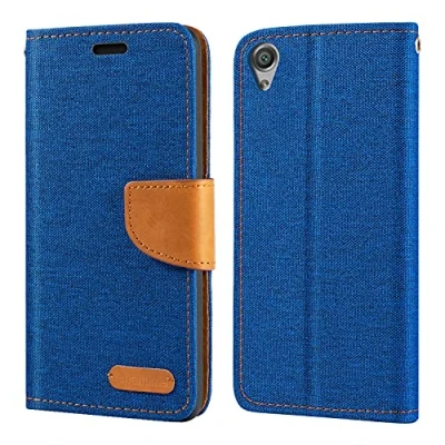 Abbildung von Sony Xperia X F5121 Hülle, Oxford Leder Wallet Case mit Soft TPU Back Cover Magnet Flip für Dual F5122