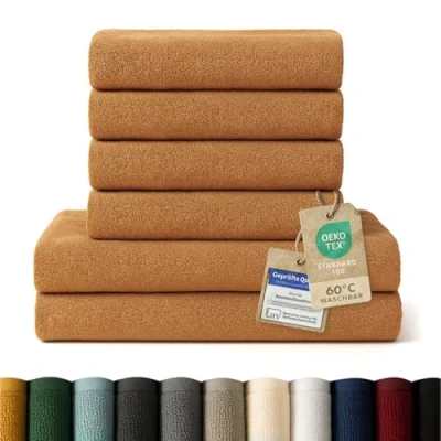 Abbildung von Blumtal Handtuch Set Premium 4 oder 6 TLG. Frottier 100% Baumwolle, Frottee (Set, St), Oeko TEX Zertifiziert