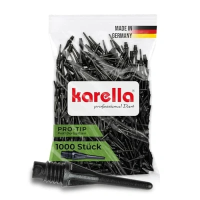 Abbildung von Karella Softdarts Softspitzen PRO TIP 1000 St schwarz 2BA, spezielle Kunststoffmischung