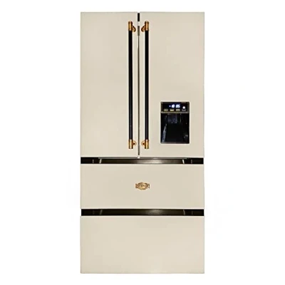Abbildung von Kaiser Küchengeräte Side by KS 80425 ElfEm, 183 cm hoch, 83 breit, Retro Kühlschrank, Kühl Gefrier Kombi, No Frost 506 L