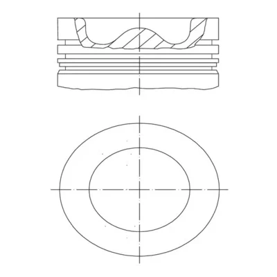 Abbildung von Kolben MAHLE ORIGINAL 039 PI 00127 000