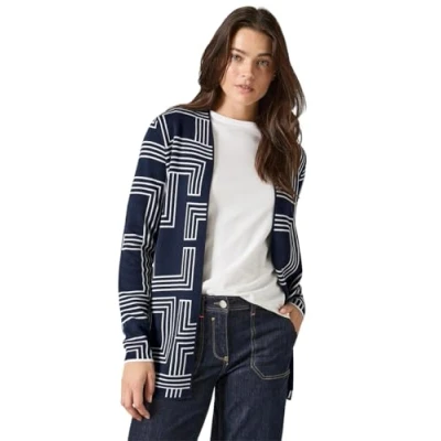 Abbildung von Cecil Offener Strickjacke, Damen, Größe: Large, Blau
