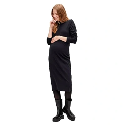 Abbildung von MAMALICIOUS Damen Mleva L/S Jrs Midi Hn A. Noos Dress, Schwarz, S EU