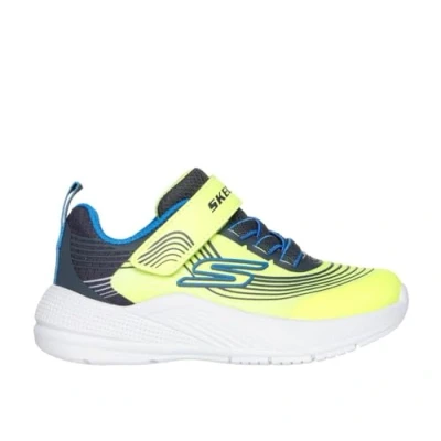 Abbildung von Skechers Microspec Advance Sneaker low für Kinder, Größe: 34, Yellow/blue/charcoal Schuhe