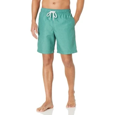 Abbildung von Amazon Essentials Herren Badehose, Schnell Trocknend, 23 cm Auslauffarben, Grünblau, L